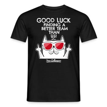 Job change New job Farewell Farewell gift - Men's T-Shirt - black - Front - AI Model Male 178 light (178cm)