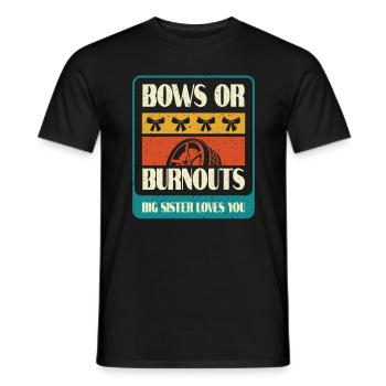 Burnouts Or Bows Gender Reveal Party - T-shirt homme - noir - Devant - AI Model Male 178 light (178cm)