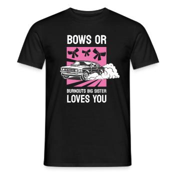 Burnouts Or Bows Gender Reveal Party - T-shirt homme - noir - Devant - AI Model Male 178 light (178cm)
