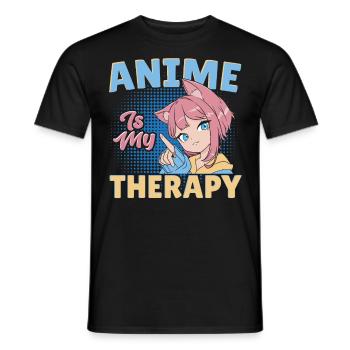 Anime Manga Comic Art Kanji Kawaii Japanese Japan - Männer T-Shirt - Schwarz - Vorne - AI Model Male 178 light (178cm)