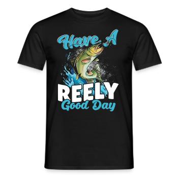 Have a Reely Good Day Fishing Fisherman - Männer T-Shirt - Schwarz - Vorne - AI Model Male 178 light (178cm)