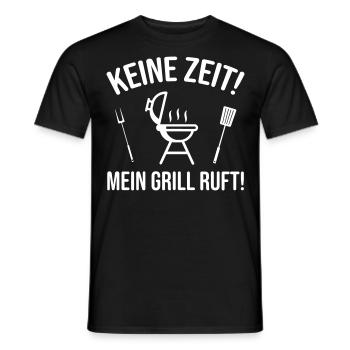 Grillen Grill Witziger Spruch - Männer T-Shirt - Schwarz - Vorne - AI Model Male 178 light (178cm)
