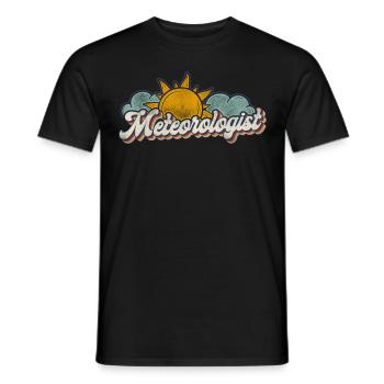 Météorologue Prévisions météorologiques - T-shirt homme - noir - Devant - AI Model Male 178 light (178cm)