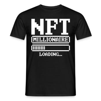Crypto Lover Funny Quote NFT Millionaire Loading - Männer T-Shirt - Schwarz - Vorne - AI Model Male 178 light (178cm)