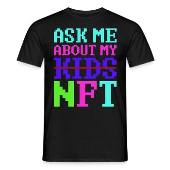 Crypto NFT Fathers Day Funny Kids Gift - Männer T-Shirt - Schwarz - Vorne - AI Model Male 178 light (178cm)