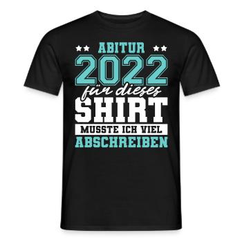 Abitur 2022 Abiturientin Geschenk Abiturient - Männer T-Shirt - Schwarz - Vorne - AI Model Male 178 light (178cm)