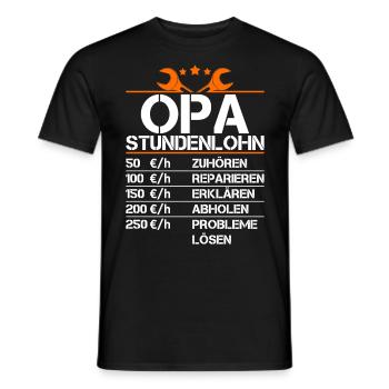 Opa Und Enkelin Ein Team Fürs Leben - Männer T-Shirt - Schwarz - Vorne - AI Model Male 178 light (178cm)