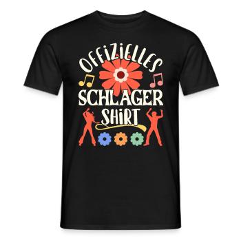 Schlager Schlagermusik Schlagerfan Party Outfit - Männer T-Shirt - Schwarz - Vorne - AI Model Male 178 light (178cm)