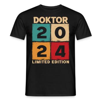 Doktor 2024 Doktorand Promotion Dissertation - Männer T-Shirt - Schwarz - Vorne - AI Model Male 178 light (178cm)