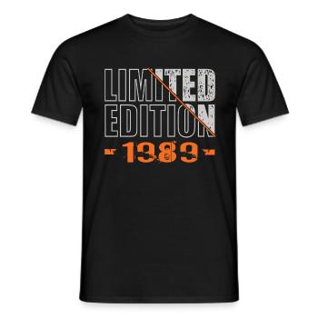 Édition limitée 1989 - T-shirt homme - noir - Devant - AI Model Male 178 light (178cm)