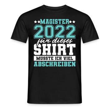Magister 2022 Spruch Magisterabschluss - Männer T-Shirt - Schwarz - Vorne - AI Model Male 178 light (178cm)