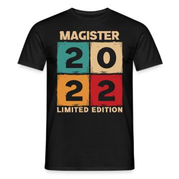 Magister 2022 Spruch Magisterabschluss - Männer T-Shirt - Schwarz - Vorne - AI Model Male 178 light (178cm)