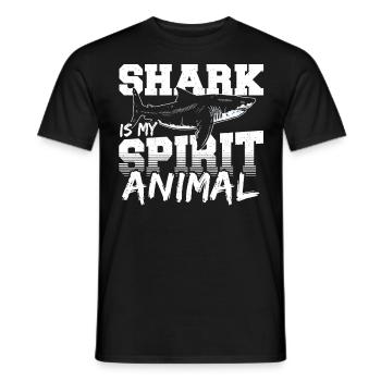 Shark Is My Spirit Animal Shark Fin Ocean Fish - Männer T-Shirt - Schwarz - Vorne - AI Model Male 178 light (178cm)