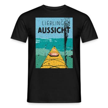 Kajak Kayak Kayakfahrer Ruderer Wassersport - Männer T-Shirt - Schwarz - Vorne - AI Model Male 178 light (178cm)