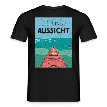 Wildwasser Kayak Kajak Kanusport Kayakfahrer - Männer T-Shirt - Schwarz - Vorne - AI Model Male 178 light (178cm)