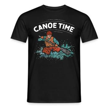 Canoë canoéistes sports nautiques d’eau vive rafting - T-shirt homme - noir - Devant - AI Model Male 178 light (178cm)
