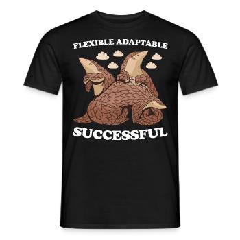 Flexible Adaptable Successful Pangolin - Men's T-Shirt - black - Front - AI Model Male 178 light (178cm)