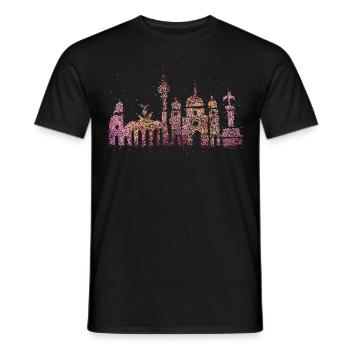 Berlin Skyline Silhouette Städtetrip Deutschland - Männer T-Shirt - Schwarz - Vorne - AI Model Male 178 light (178cm)
