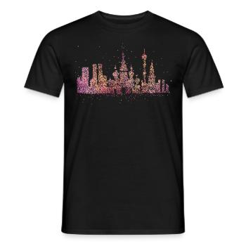 Moskau Skyline Silhouette Städtetrip Russland - Männer T-Shirt - Schwarz - Vorne - AI Model Male 178 light (178cm)