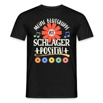 Schlager Schlagermusik Schlagerfan Party Outfit - Männer T-Shirt - Schwarz - Vorne - AI Model Male 178 light (178cm)