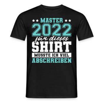 Master 2022 Abschluss Geschenk Studium Absolvent - Männer T-Shirt - Schwarz - Vorne - AI Model Male 178 light (178cm)