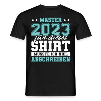 Master 2023 Abschluss Geschenk Studium Absolvent - Männer T-Shirt - Schwarz - Vorne - AI Model Male 178 light (178cm)