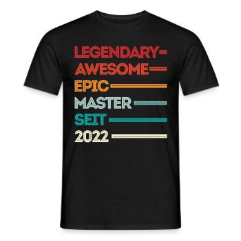 Master 2022 Abschluss Geschenk Studium Absolvent - Männer T-Shirt - Schwarz - Vorne - AI Model Male 178 light (178cm)