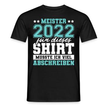 Meister 2022 Mechaniker Meistertitel Geschenk - Männer T-Shirt - Schwarz - Vorne - AI Model Male 178 light (178cm)