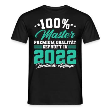 Master 2022 Abschluss Geschenk Studium Absolvent - Männer T-Shirt - Schwarz - Vorne - AI Model Male 178 light (178cm)
