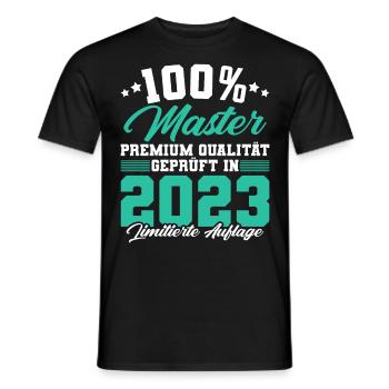 Master 2023 Abschluss Geschenk Studium Absolvent - Männer T-Shirt - Schwarz - Vorne - AI Model Male 178 light (178cm)