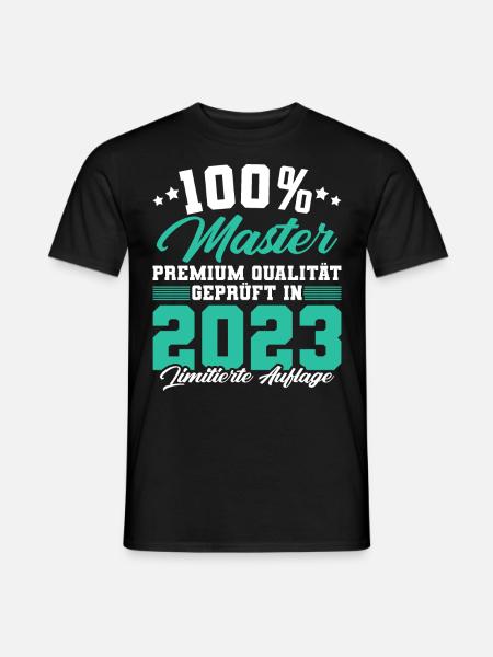 Master 2023 Abschluss Geschenk Studium Absolvent - Männer T-Shirt - Schwarz