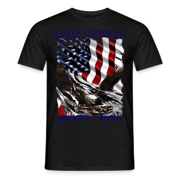 Truck Design Service Vintage Shirt V8 Motor Adler - Men's T-Shirt - black - Front - AI Model Male 178 light (178cm)