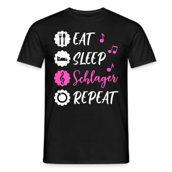Schlager Schlagermusik Schlagerfan Schlagerparty - Männer T-Shirt - Schwarz - Vorne - AI Model Male 178 light (178cm)