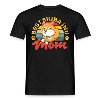 Best Shiba Inu Mom Akita Dog - Männer T-Shirt - Schwarz - Vorne - AI Model Male 178 light (178cm)