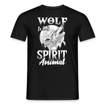 Wolf Is My Spirit Animal Wolves - Männer T-Shirt - Schwarz - Vorne - AI Model Male 178 light (178cm)
