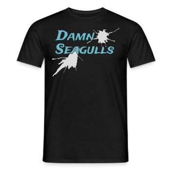 Damn Seagulls Funny Sailor Captain Saying - Men's T-Shirt - black - Front - AI Model Male 178 light (178cm)