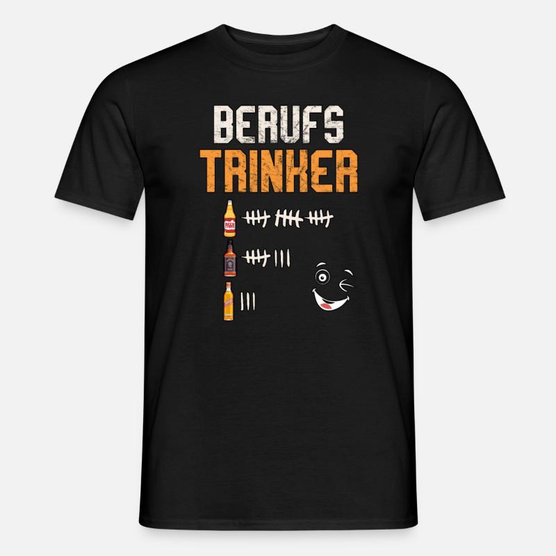 Berufstrinker - Männer T-Shirt - Schwarz