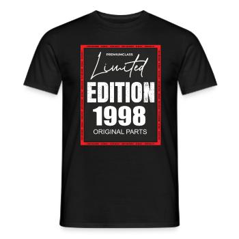 Édition limitée 1998 - T-shirt homme - noir - Devant - AI Model Male 178 light (178cm)