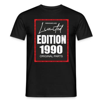 Édition limitée 1990 - T-shirt homme - noir - Devant - AI Model Male 178 light (178cm)
