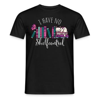 Shelfcontrol Books Read Book Lovers Book Fan - Men's T-Shirt - black - Front - AI Model Male 178 light (178cm)