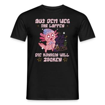 Aus Dem Weg Ihr Lappen der König Will Zocken Gamer - Männer T-Shirt - Schwarz - Vorne - AI Model Male 178 light (178cm)