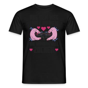 Aus Dem Weg Ihr Lappen der König Will Zocken Gamer - Männer T-Shirt - Schwarz - Vorne - AI Model Male 178 light (178cm)