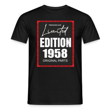 Limited Edition 1958 - Männer T-Shirt - Schwarz - Vorne - AI Model Male 178 light (178cm)