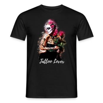 Tattoo Lover Tattoos Gothic Love Heavy Metall - Männer T-Shirt - Schwarz - Vorne - AI Model Male 178 light (178cm)