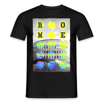 Rom Rome Italien Stadt Skyline Heimat Liebe Urlaub - Männer T-Shirt - Schwarz - Vorne - AI Model Male 178 light (178cm)