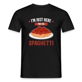 I'm Just Here For The Spaghetti Pasta - Men's T-Shirt - black - Front - AI Model Male 178 light (178cm)