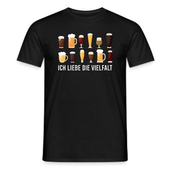 Ich liebe die Vielfalt - Männer T-Shirt - Schwarz - Vorne - AI Model Male 178 light (178cm)