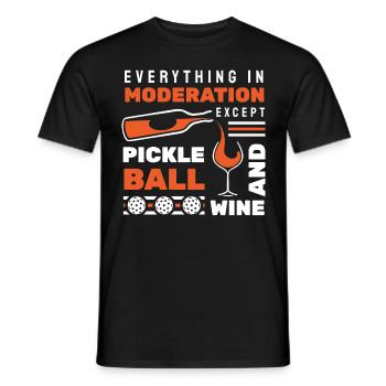 Drôle de vin et de pickleball - T-shirt homme - noir - Devant - AI Model Male 178 light (178cm)