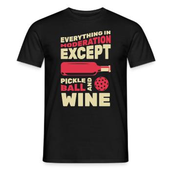 Drôle de vin et de pickleball - T-shirt homme - noir - Devant - AI Model Male 178 light (178cm)