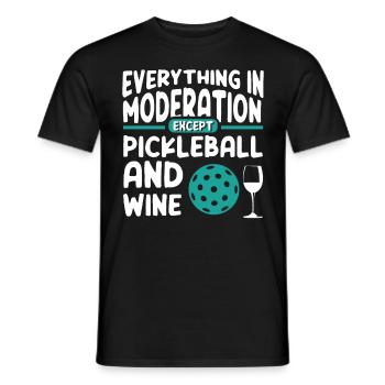 Drôle de vin et de pickleball - T-shirt homme - noir - Devant - AI Model Male 178 light (178cm)